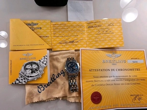 Breitling Chronomat b13350 Pilotband 18k Gold fullset Bild 2