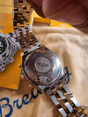 Breitling Chronomat b13350 Pilotband 18k Gold fullset Bild 6