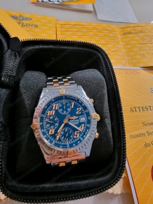 Breitling Chronomat b13350 Pilotband 18k Gold fullset Bild 8