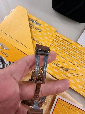 Breitling Chronomat b13350 Pilotband 18k Gold fullset Bild 5