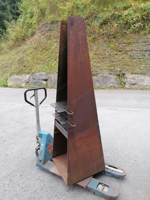 Restaurierter Grill mit verstellbarem Rost Bild 3