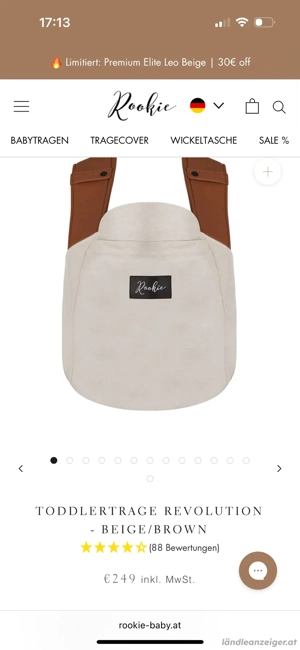 Rookie Babytrage  Toddler Trage NEU! Bild 2