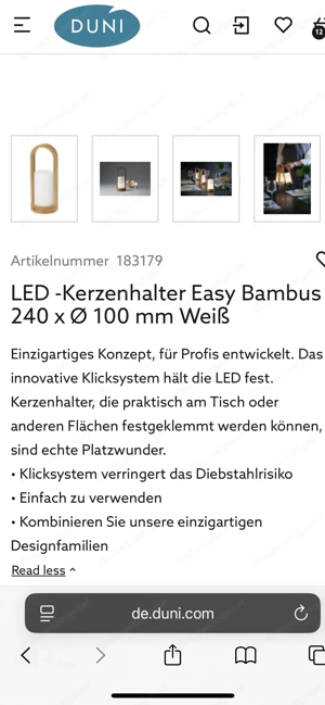 Duni LED Kerzenhalter LED Kerzen Ladestation Fernbedienung Bild 5