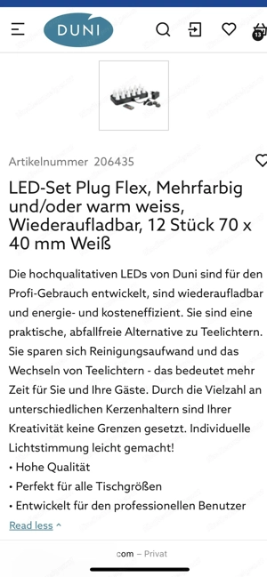 Duni LED Kerzenhalter LED Kerzen Ladestation Fernbedienung Bild 9