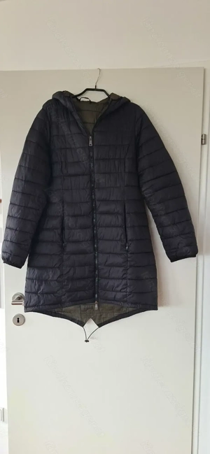 Steppjacke schwarze lang