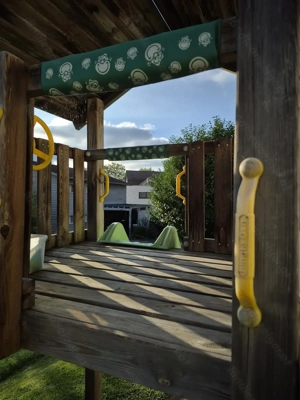 Spielturm mit Rutsche & Sandkasten   Marke Jungle Gym Bild 7