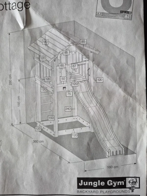 Spielturm mit Rutsche & Sandkasten   Marke Jungle Gym Bild 9