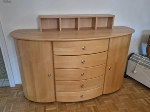 Wohnwand, Sideboard, höhenverstellbarer Couchtisch, Couch Bild 2