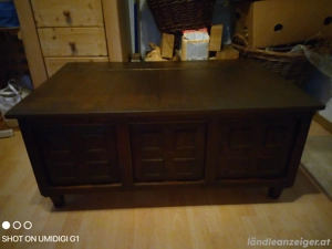 Echte spanische Truhe Vollholz dunkelbraun Bild 2