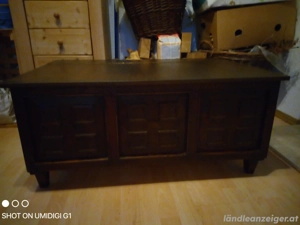 Echte spanische Truhe Vollholz dunkelbraun Bild 3