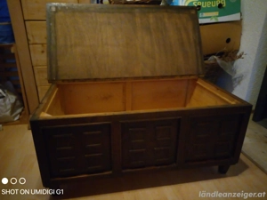 Echte spanische Truhe Vollholz dunkelbraun Bild 5