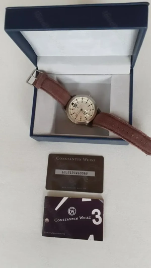 Neuwertige Armbanduhr der Marke CONSTATIN WEISZ, Handaufzug Bild 6