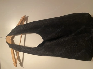 Leder Handtasche schwarz