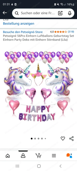 Einhorn Geburtstag's Deko 