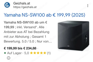 Yamaha NS-SW100 top Subwoofer 