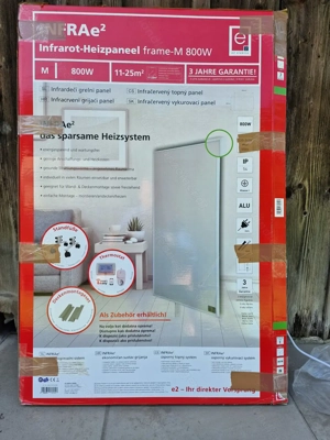 2x Infrarot-Heizpaneele INFRAE2 Frame-M 800W - effiziente & moderne Wärme