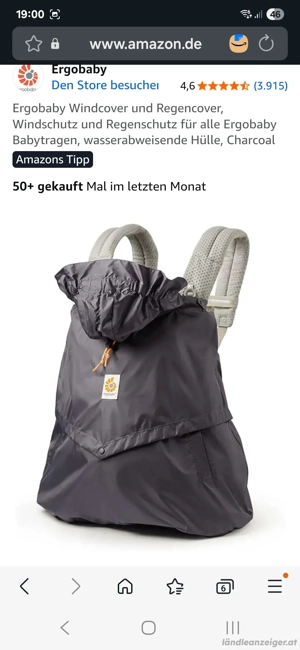 Ergobaby Trage mit Wintercover Bild 3
