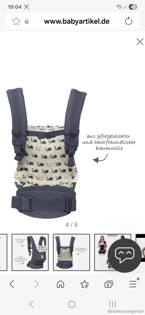 Ergobaby Trage mit Wintercover Bild 2