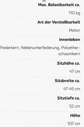 Valdera FERNSEHSESSEL mit Aufstehhilfe Bild 4