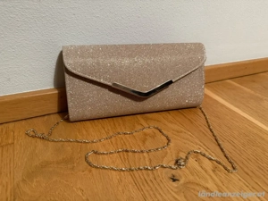 Clutch Glitzer Beige