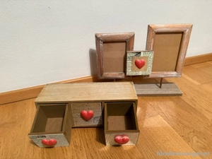 Deko-Set Bilderrahmen und Kästchen