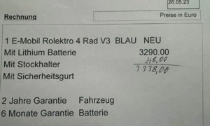 E Shopper,Rolektro E-Quad 25 V.3 Lithium, Blau, 25 kmh Bild 4