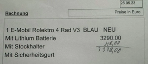 E Shopper,Rolektro E-Quad 25 V.3 Lithium, Blau, 25 kmh Bild 3