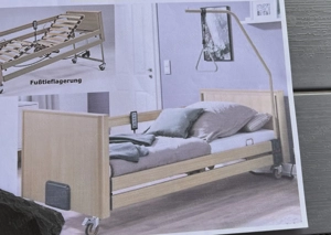 Pflegebett mit elektrischer Fußtieflagerung zu verkaufen! Bild 2