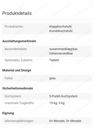 Klapphochstuhl Joíe Bild 3