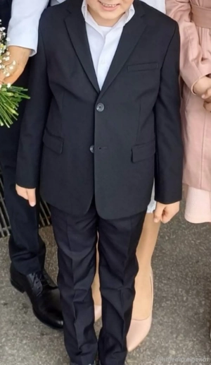 schwarzer Anzug Kinder 116 128 für 7 Jahre Bild 2