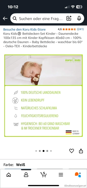 Daunendecken für Babies und Kleinkinder Bild 4