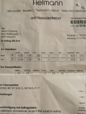 Sonnenbrille optisch Bild 3