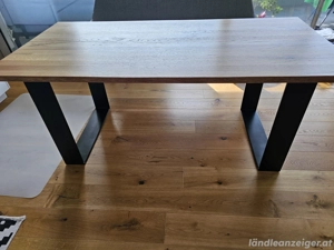 Esszimmertisch Eiche massiv exkl. Sitzbank und 3 Stühlen Bild 2