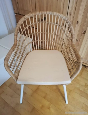 Rattan Stuhl + Sitzpolster Bild 2