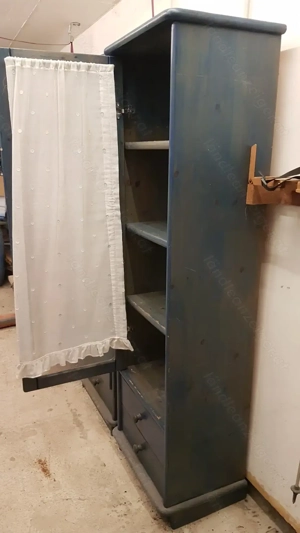 Jugendstil Schrank mit Einlegearbeiten, Kleiderstange, 2 große Schubladen, 2-türig  Bild 5