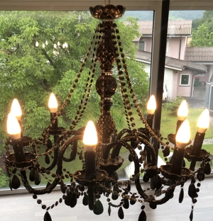 XXL schöner 9 flammig Leuchter Luster 90 x 70 cm Kronleuchter