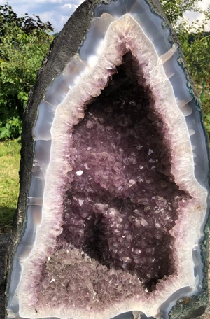 XXL wunderschön Amethyst Heilstein Druse 40 Kg 58 cm Edelstein Top Stück Bild 7