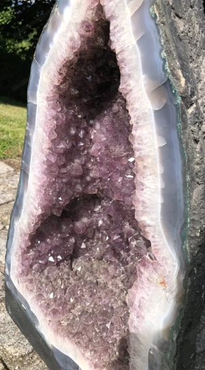 XXL wunderschön Amethyst Heilstein Druse 40 Kg 58 cm Edelstein Top Stück Bild 5