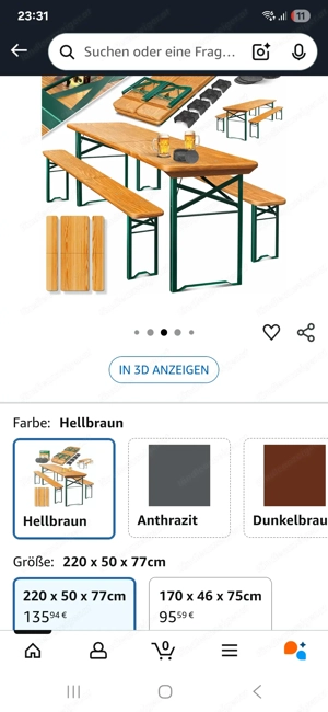 Breite biertisch garnitur