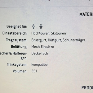Touren und Wanderrucksack Bild 2