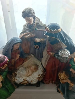 Krippe, massive schwere Ausführung, B 45 cm, Höhe 30 cm, Tiefe 25 cm. Exkl. und Ia verarbeitet Bild 3