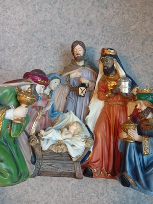 Krippe, massive schwere Ausführung, B 45 cm, Höhe 30 cm, Tiefe 25 cm. Exkl. und Ia verarbeitet Bild 5