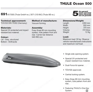 Dachbox THULE Ocean 500 Bild 7
