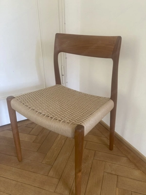 Esszimmerstühle aus Teak von Niels Möller, Modell 77