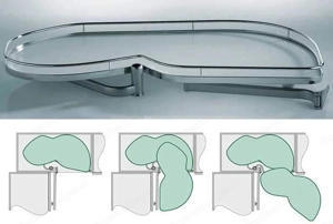 Kesseböhmer LeMans II Eckschrank-Schwenkauszug, Beschlag - 600 mm Rechts, NP 392. - Bild 2