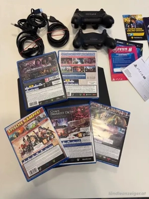 Sony PlayStation 4 Pro 1TB Spielkonsole mit 2 Orig.Controllern 5 Spiele Neuwertig