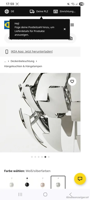 ikea hängeleuchte , 35cm Durchmesser  Bild 3