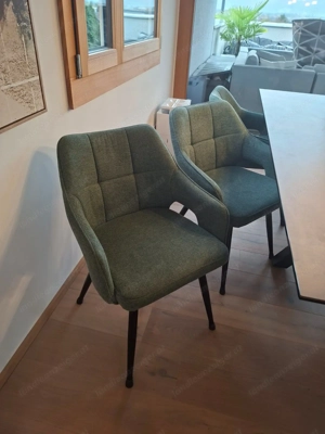 Stühlen Armlehnstuhl in Grün 6 Stk