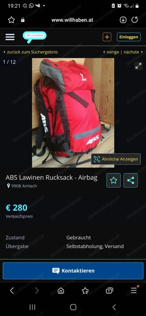 ABS Lawinenrucksack - Airbag Bild 3