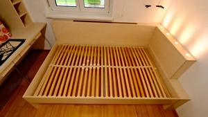 Bett vom Schreiner 200x120cm mit LED Beleuchtung Bild 4